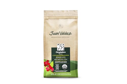 Juan Valdez Organic Whole Bean Coffee - Balanced Roast | 100% Colombian Arabica Beans | 100% Colombian Coffee - Balanced Profile with Moringa &