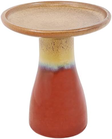 Sunnydaze Ceramic Bird Bath, Weather-Resistant Finish, 21” H, Galaxy Blue