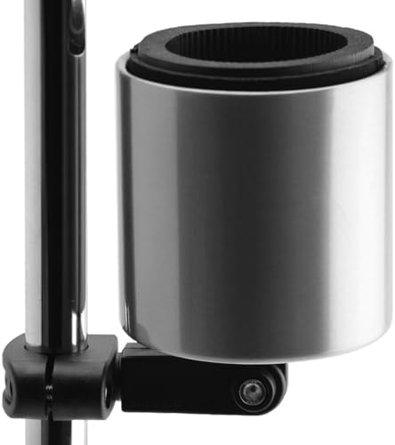 Kroozie Deluxe Bike Bottle Holder – Universal, Stainless Steel Bike Cup Holder for Handlebars – For Vertical or Angled Bars & Drinks up to 48 Oz. – Stroller, Cruiser, & Ebike Accessories