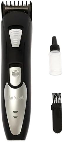 Barbasol Rechargeable Electric Beard Trimmer with Stainless Steel Blades and Adjustable Settings