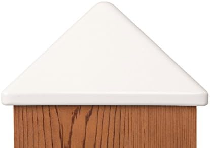 Heavy Duty Aluminum Pyramid Post Cap 6x6 (5-1/2" x 5-1/2") White