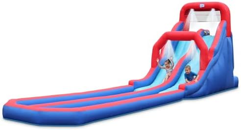 SUNNY & FUN Dual Splash Inflatable Water Slide Park with Racing Slides