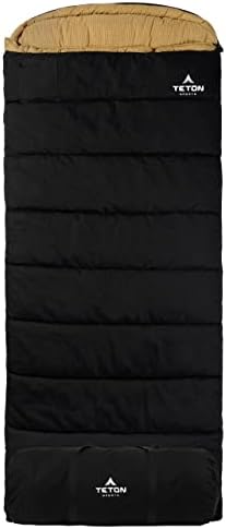 TETON Sports Deer Hunter Sleeping Bag, Warm and Comfortable Camping Sleeping Bag, Teton Tough Canvas Shell for Camping, Hunting, and Cold Weather