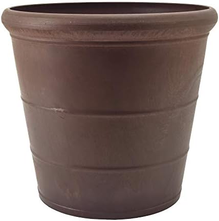 PSW Pot Collection NUR28C 10” Planter Pot for Indoor and Outdoor Plants and Gardens, 10-inch, Chocolate