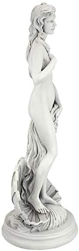 Design Toscano Birth of Venus, Roman Patroness of Love Indoor/Outdoor Garden Statue, 25 inches tall, Cast Stone Resin, Antique Stone Finish