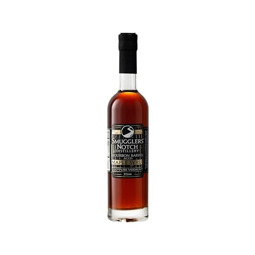 Smugglers’ Notch Maple Works – Bourbon Barrel Aged – 100% Pure Vermont Maple Syrup – Natural Sweetener & Gluten Free – Rich Taste – Waffles and Pancakes, Cocktails, Marinades, 3.38 Fl Oz. (100 mL)
