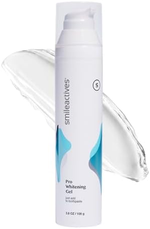 Smileactives Teeth Whitening Gel Hydrogen Peroxide for All Toothpaste 3.8oz | Removes Coffee Stains & Discoloration, 90-Day Supply, Whiter Smile in Days