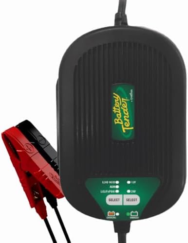 Battery Tender 5 AMP Selectable 12V / 24V Battery Charger and Maintainer - Switchable 5 AMP / 2.5 AMP Onboard Marine for Boat Watercraft - Screw