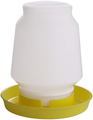Little Giant® Complete Plastic Poultry Fount | Heavy Duty Plastic Gravity Fed Water Container Jar | Waterer for Chickens, Turkeys, Ducks & More | Made in USA | 1 Gallon | Red