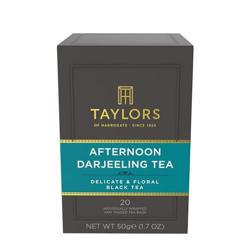 Taylors of Harrogate Green Tea with Jasmine, Individually Wrapped Bags, 20 Count (Pack of 1), Delicate, Floral & Sweet, Caffeinated, Enjoy Hot or Iced, 20 Teabags