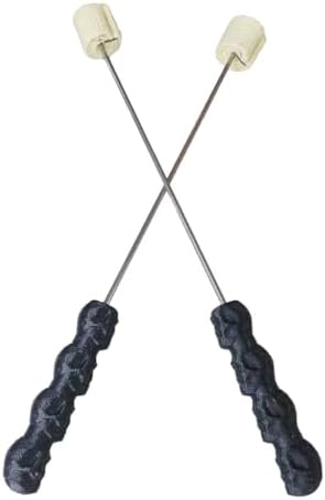 Fire Eating / Fleshing Torches - Rubber Grips, Stainless Steel Shaft, Wick made of Kevlar, By:Trick Concepts