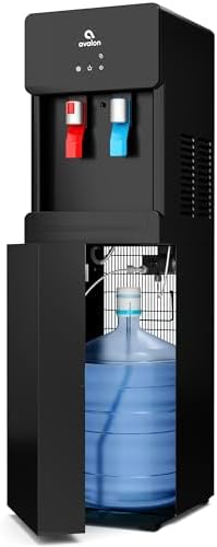Avalon A6BLWTRCLRBLK Touchless Bottom Loading Cooler Dispenser-Hot & Cold Water, Child Safety Lock, Innovative Slim Design