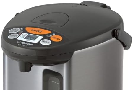 Zojirushi Micom Water Boiler and Warmer (135 oz. / 4L, Silver) | Four heat settings, Quick Temp mode, energy-saving operation