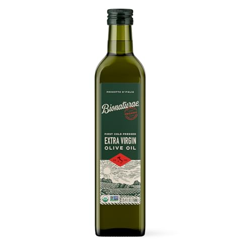 Bionaturae Extra Virgin Olive Oil - Organic Olive Oil, Non-GMO, USDA Certified Organic, Recyclable Glass, 100% Authentic Italian Olive Oil, Made in Italy - 17 Fl Oz
