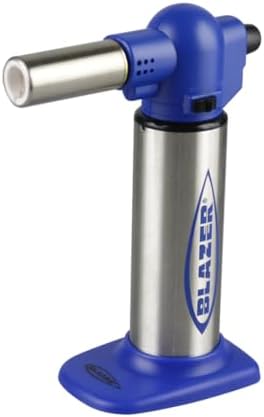 Big Buddy Refillable Turbo Torch Lighter- White Culinary Blow Torch, Butane Refillable