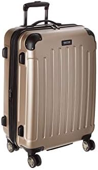 Kenneth Cole REACTION Renegade Luggage Expandable 8-Wheel Spinner Lightweight Hardside Suitcase, Champagne, 20-Inch Carry On