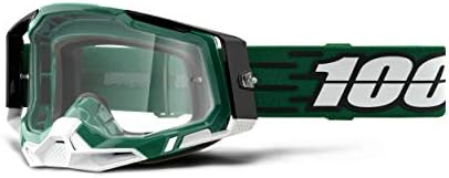100% Racecraft 2 Mountain Bike & Motocross Goggles - MX and MTB Racing Protective Eyewear (MILORI - Clear Lens)