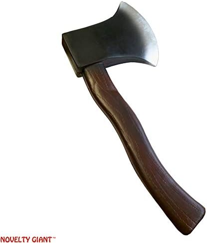 12" High Density Foam Hand Axe Viking Barbarian Theater Prop Brown