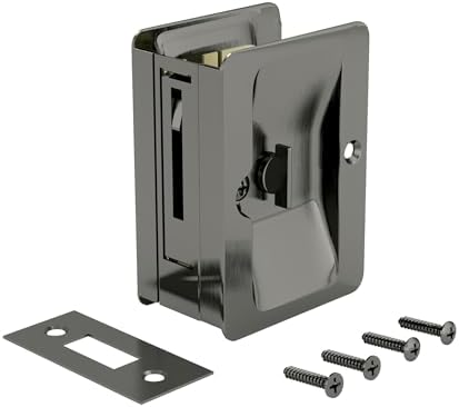 Richelieu | Onward Privacy Pocket Door Pull, Rectangular, Antique Nickel