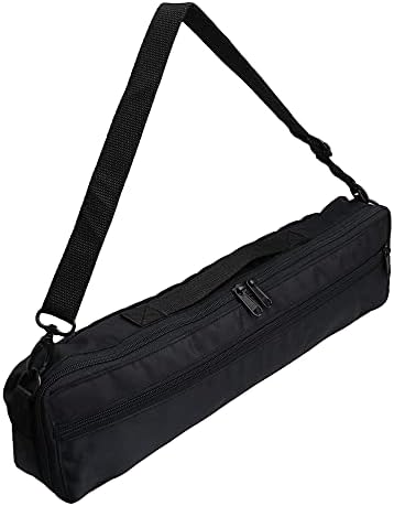 Mxfans Adjustable Shoulder Strap Flute Case Carrying Bag for 16 Holes C Foot Flute 16.14 Inch Length 4.13 Inch Width 2.56 Inch High