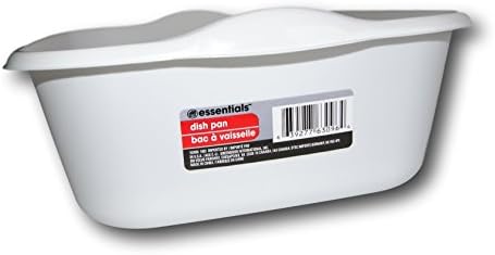 Essentials White Plastic Eight Quart Dishpan - 13½ x 11 x 4½H