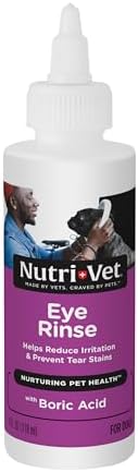 Nutri-Vet Dog Eye Wash, Tear Stain Remover for Dogs, Pet Eye Rinse, 4oz | Eye Wash for Dogs, Dog Eye Cleaner, Tear Stains, Pet Safe Formula