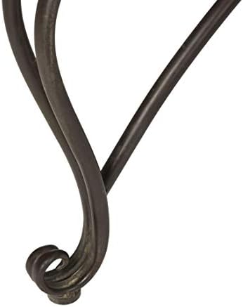SAFAVIEH Outdoor - Ally Iron Tree Bench - Rustic Brown Iron Metal - Curved Scrollwork Garden Design - Ideal for Patio, Deck, Porch, Garden, 17.5" Seat Height (PAT5019A)