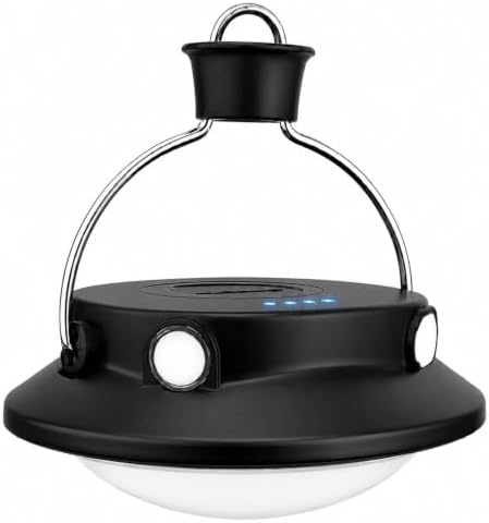 Rechargeable Tent Light, Hanging LED Canopy Light for Camping & RV | 500 lumens, dimmable + red mode, magnetic + angle-adjustable, USB-C fast
