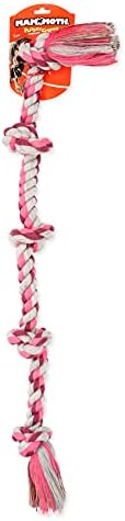 Mammoth Flossy Chews Color Rope Tug – Premium Cotton-Poly Tug Toy for Dogs – Interactive Dog Rope Toy – Tug Dog Chew Toy
