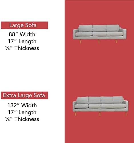 LAMINET Deluxe Extra Thick Sagging Furniture Cushion Support Insert| Seat Saver| New and Improved| Extend The Life of Your Sofa| 60% Thicker - Sofa - 17" L x 66" W