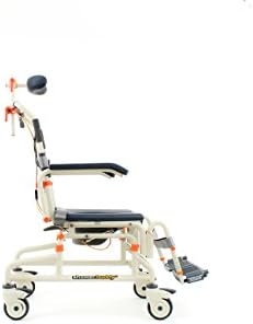 ShowerBuddy SB3T Roll in Bath Shower Commode Chair with Tilt | Adjustable Height With Swing Away Footrests and Armrests | Perfect Mobility Companion