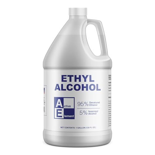 Ethyl Alcohol (Ethanol) 95% Denatured – 1 Gallon – High Purity Multi-Use Solvent – Lab, Electronics