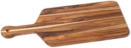 Lipper International 7215 Teak Wood Edge Grain Kitchen Cutting and Serving Board, Small, 12" x 9" x 5/8"