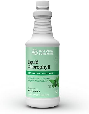 Nature's Sunshine Liquid Chlorophyll Extra Strength - Immunity Support, Detox & Cleanse, Chlorophyll Liquid Drops with Spearmint Oil, Natural Energy Boost, Internal Deodorant - 16 Fl Oz