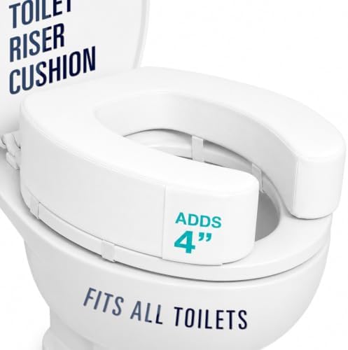 Vive Toilet Seat Cushion (Soft Cushioned Foam) - Easy Clean Soft Padded