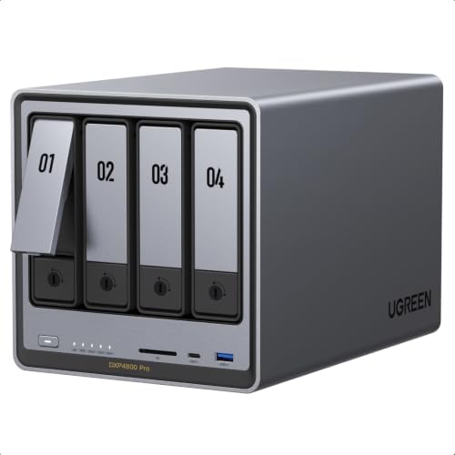 UGREEN NAS DXP2800 2-Bay, Ideal for Content Creators and Enthusiasts | Intel N100 Quad-Core CPU, 8GB DDR5 RAM, 2.5GbE, 2X M.2 NVMe Slots, 4K HDMI, Desktop NAS Network Attached Storage (Diskless)