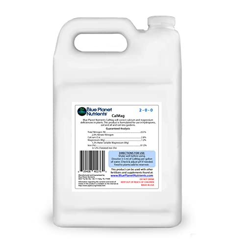 CalMag + Iron Plant Supplement (32 oz) Quart | Concentrated Calcium Magnesium Iron for All Plants & Gardens | Makes Up to 315 Gallons | Prevents & Corrects Blossom End Rot | Blue Planet Nutrients