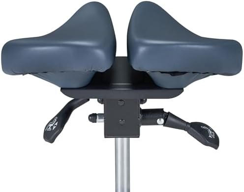 Master Massage Berkeley Ergonomic Split Style Saddle Stool in Royal Blue