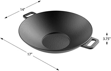Classic Cuisine Cast Iron Wok, 14-Inch