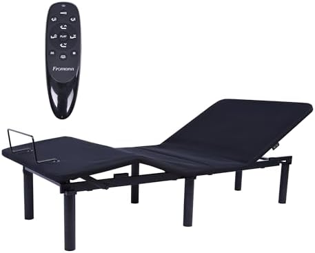Fromann Adjustable Twin XL Bed Base Frame with Wireless Remote,USB Ports, Zero Gravity,Under Bed Led Lighting (Includes Synchronization Connector to King)