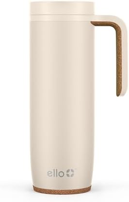 Ello Magnet 18oz Insulated Stainless Steel Travel Mug with Handle, Poseidon