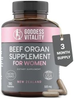 Grass Fed Beef Liver Capsules, Freeze Dried in Convenient Pills, 180 Capsules, Desiccated Supplement