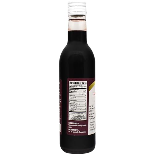 Sadaf Premium Pomegranate Molasses - 100% Pure Pomegranate Molasses for Cooking & Food Flavoring - Syrup - Middle Eastern Cuisine - Kosher & Vegetarian - 12 oz Bottle