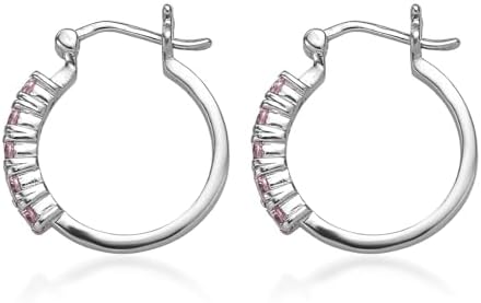 Pink Cubic ZirconiaEarrings in Stainless Steel