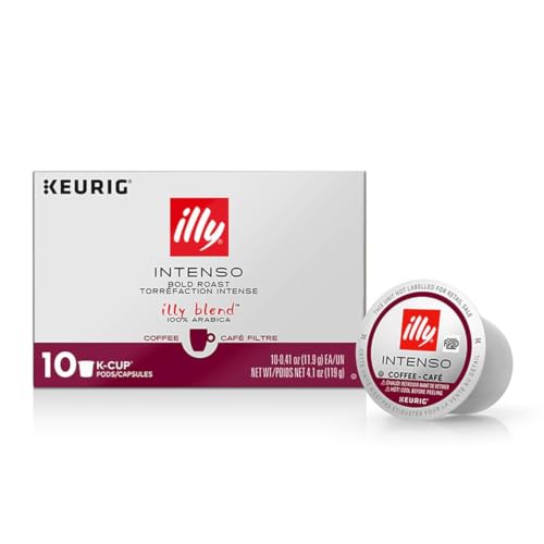 illy Coffee, Dark Roast, K-Cup for Keurig, 100% Arabica Bean Signature Italian Blend, Premium Gourmet Roast Single Serve Drip Coffee