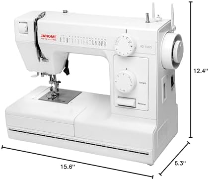 Janome HD1000 Heavy-Duty Sewing Machine with 14 Built-In Stitches | 14 Built-In Stitches