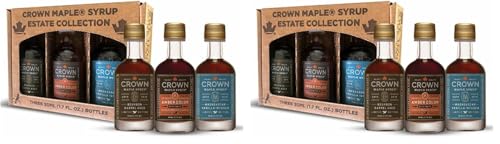 Crown Maple Artisan Trio Collection in Petite 50ML (1.7 Fl. Oz.) Window Box featuring Bourbon Barrel Aged, Madagascar Vanilla Infused