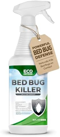 Bed Bug Killer - Bed Bug Spray & Dust Mite Spray - Natural Treatment - 16 Oz