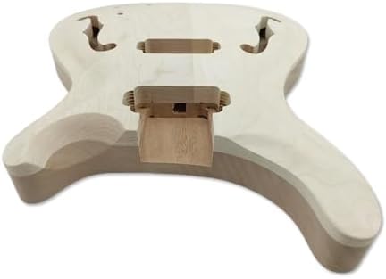Mahogany Maple Cap Curved Top Semi Hollow Guitar Body Set In Pocket DIY Replacement