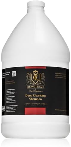 Crown Royale Deep Cleansing Dog Shampoo Concentrate, Revives Color and Texture, Nourishes and Stimulates Hair Growth, Made in USA, 1 gal